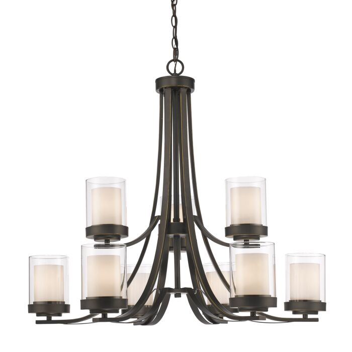Z Lite Willow 9 Light Chandelier In Olde Bronze