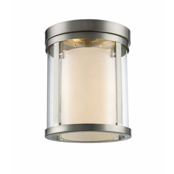 Z Lite Willow 3 Light Flush Mount Ceiling Light In Brushed Nickel
