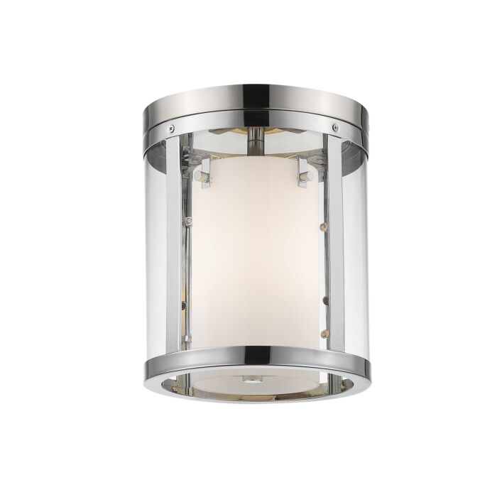 Z Lite Willow 3 Light Flush Mount Ceiling Light In Chrome