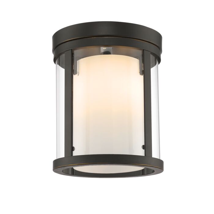 Z Lite Willow 3 Light Flush Mount Ceiling Light In Olde Bronze