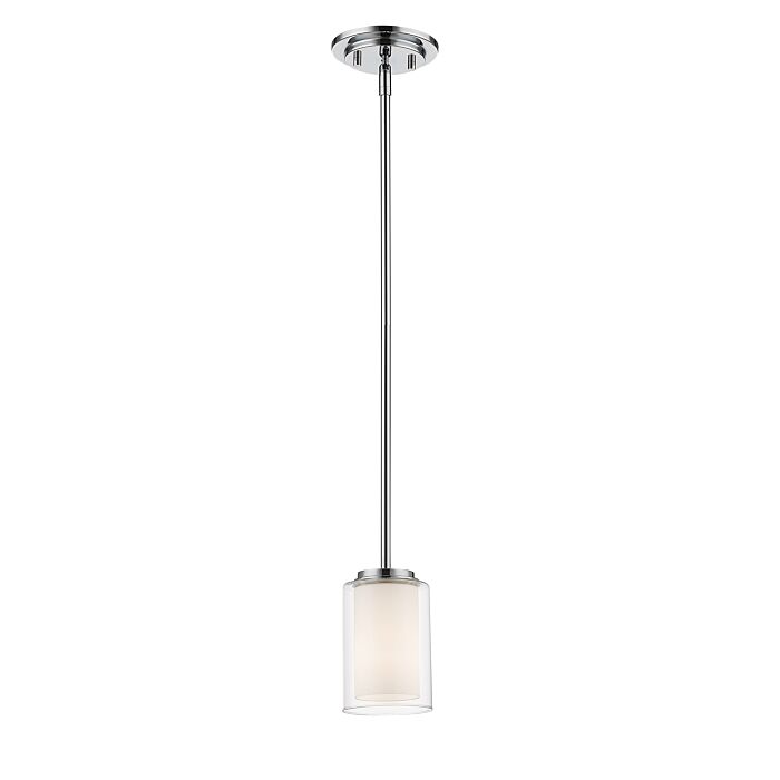 Z Lite Willow 1 Light Mini Pendant Light In Chrome