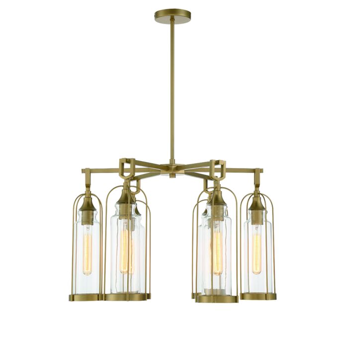 Eurofase Yasmin 6 Light Chandelier in Gold