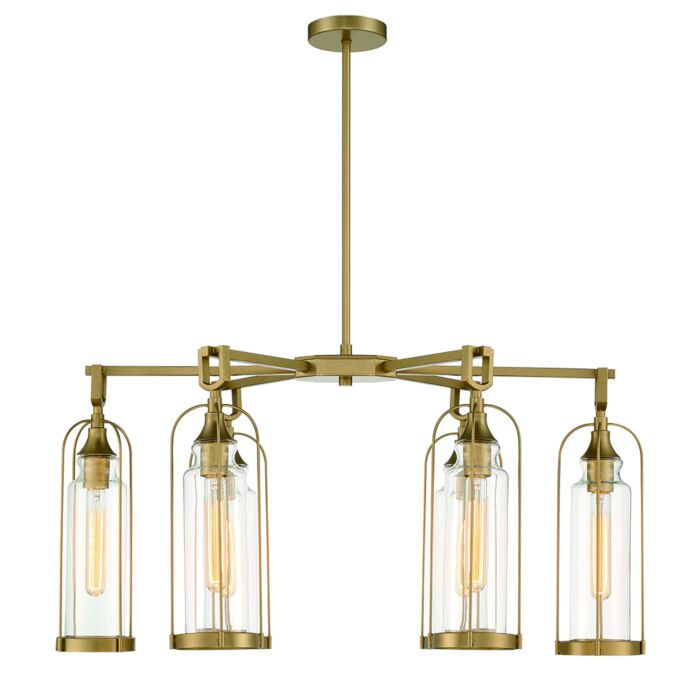 Eurofase Yasmin 6 Light Chandelier in Gold