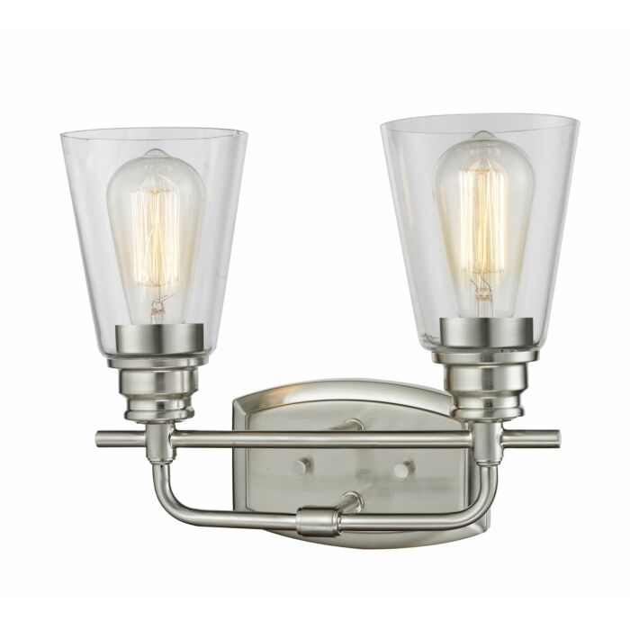 Z Lite Annora 2 Light Bathroom Vanity Light In Brushed Nickel