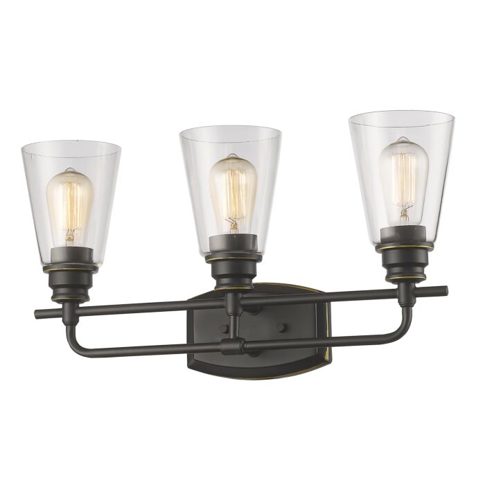 Z Lite Annora 3 Light Bathroom Vanity Light In Olde Bronze