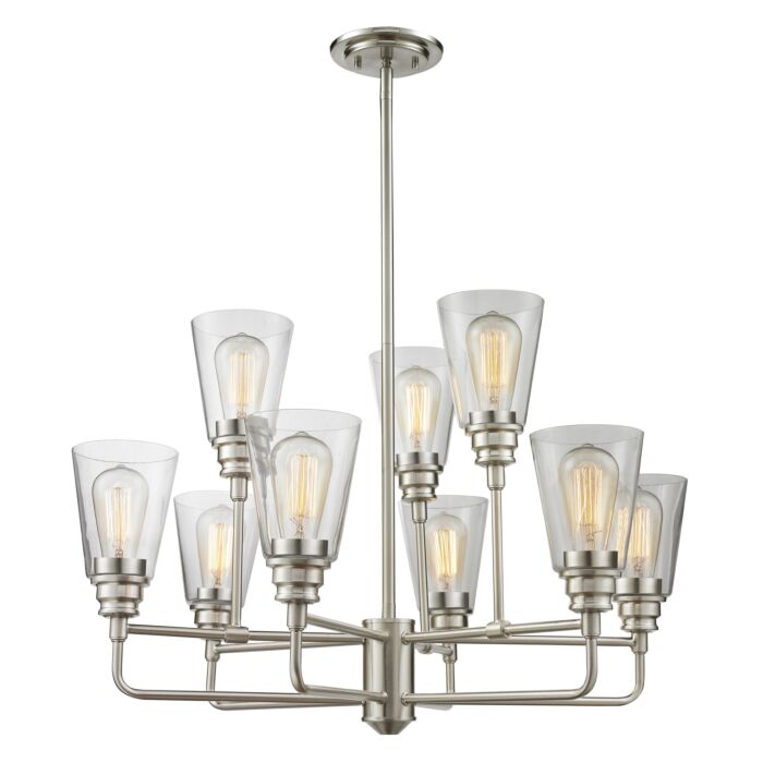 Z Lite Annora 9 Light Chandelier In Brushed Nickel