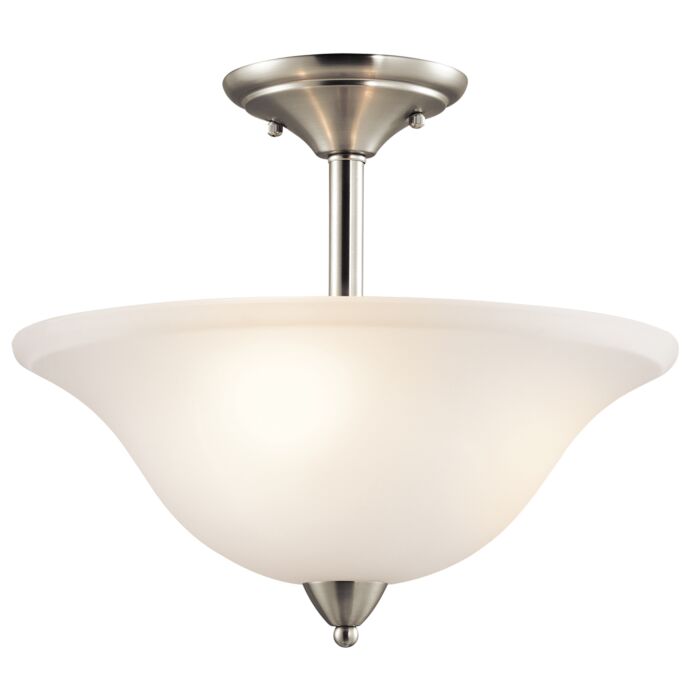 Kichler Nicholson 3 Light Semi Flush in Brushed Nickel
