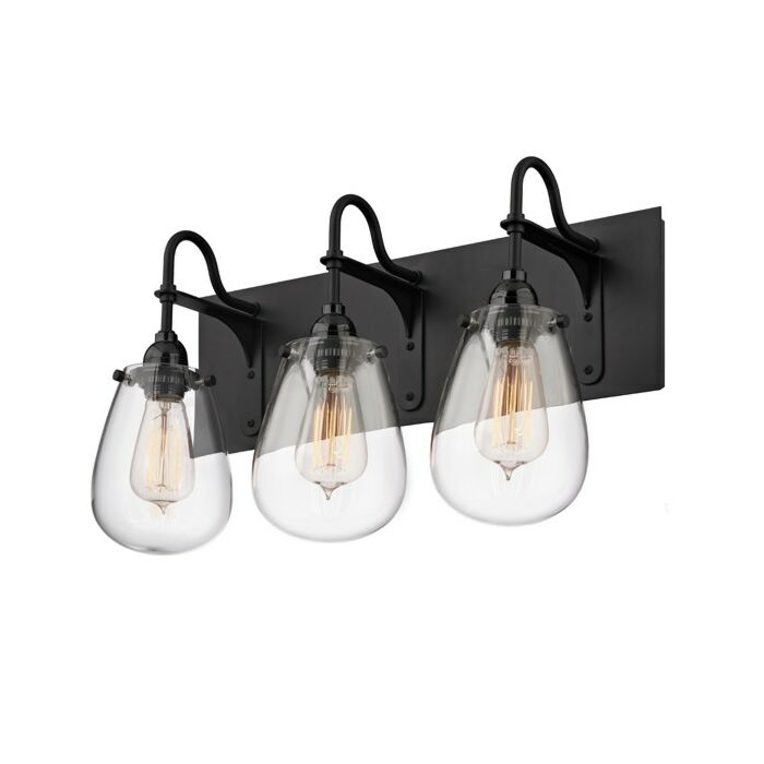 Sonneman Chelsea 19.25 Inch 3 Light Bathroom Vanity Light in Satin Black