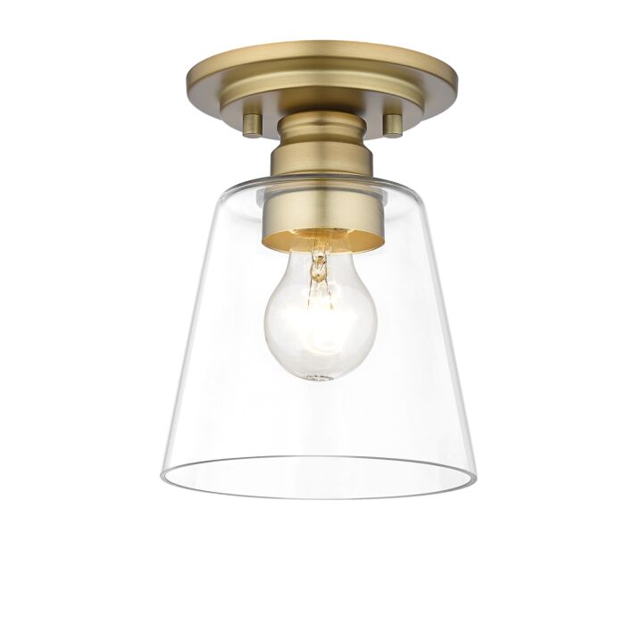 Z Lite Annora 1 Light Flush Mount Ceiling Light In Olde Brass