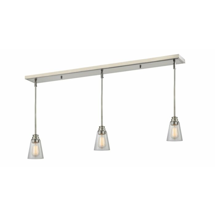 Z Lite Annora 3 Light Linear Pendant Light In Brushed Nickel