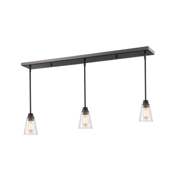 Z Lite Annora 3 Light Linear Pendant Light In Olde Bronze