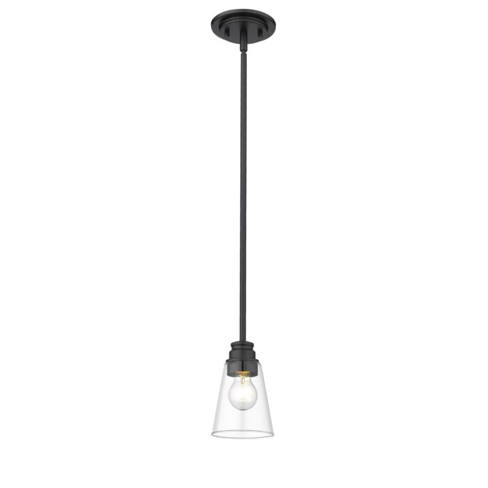 Z Lite Annora 1 Light Mini Pendant Light In Matte Black