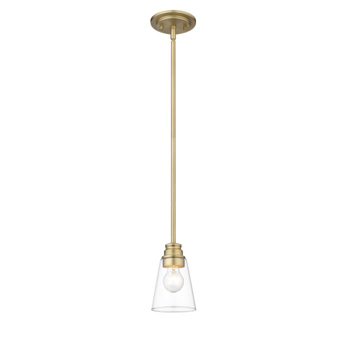 Z Lite Annora 1 Light Mini Pendant Light In Olde Brass