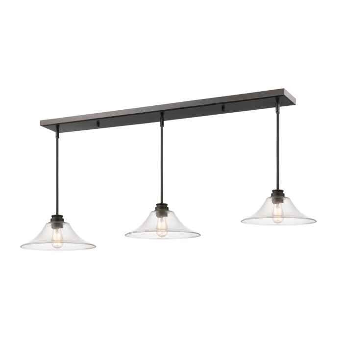 Z Lite Annora 3 Light Linear Pendant Light In Olde Bronze