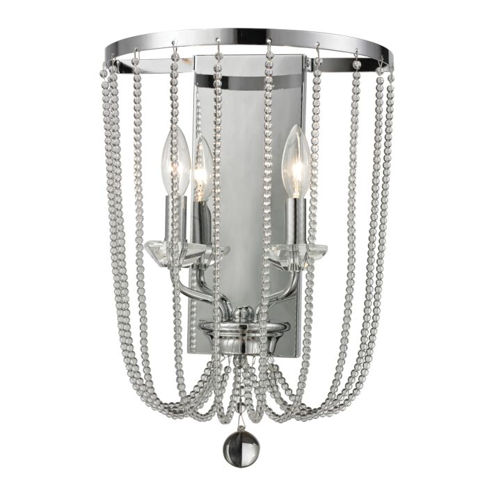 Z Lite Serenade 2 Light Wall Sconce In Chrome