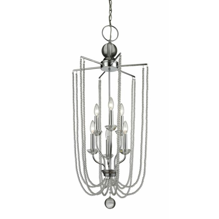 Z Lite Serenade 6 Light Pendant Light In Chrome