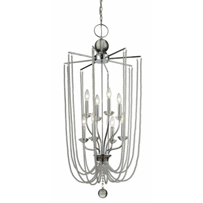Z Lite Serenade 8 Light Pendant Light In Chrome