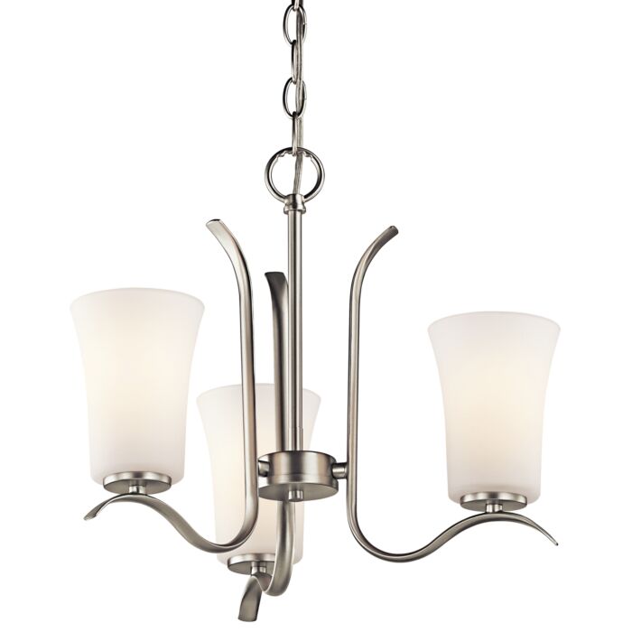 Kichler Armida 3 Light Chandelier in Brushed Nickel