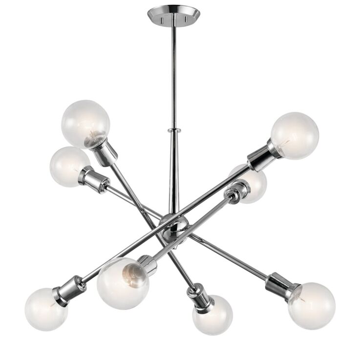 Kichler Armstrong 30 Inch 8 Light Chandelier in Chrome