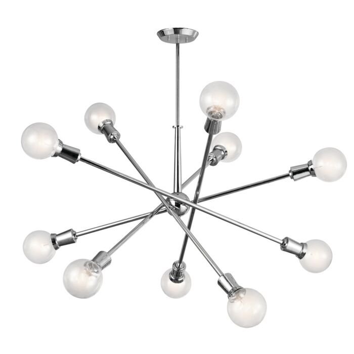 Kichler Armstrong 10 Light Sputnik Chandelier in Chrome