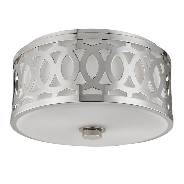 Hudson Valley Genesee 2 Light Ceiling Light in Polished Nickel