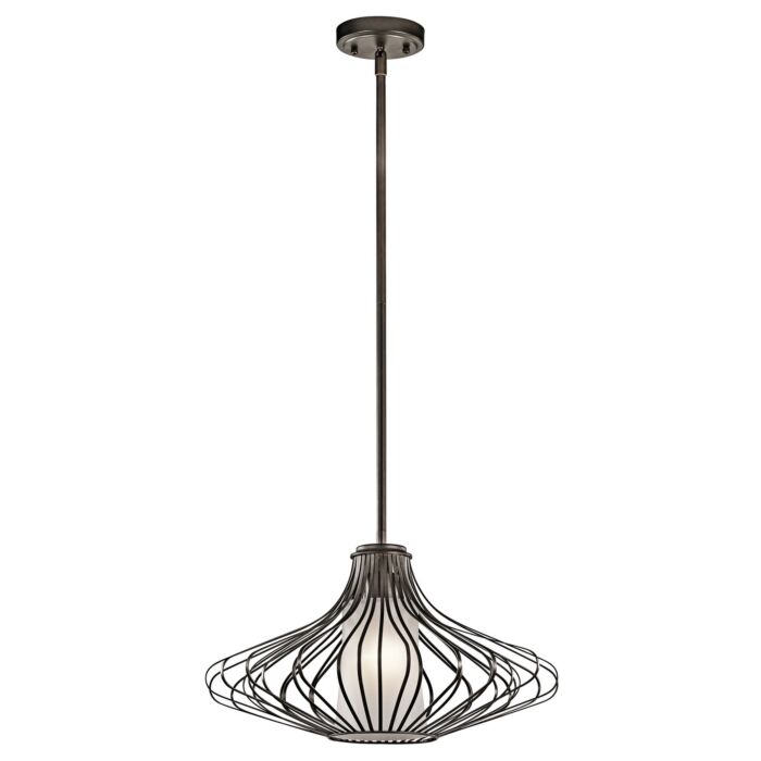 Kichler Signature 1 Light Pendant in Olde Bronze