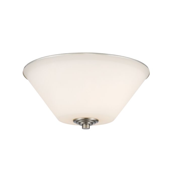 Z Lite Jarra 2 Light Flush Mount Ceiling Light In Brushed Nickel