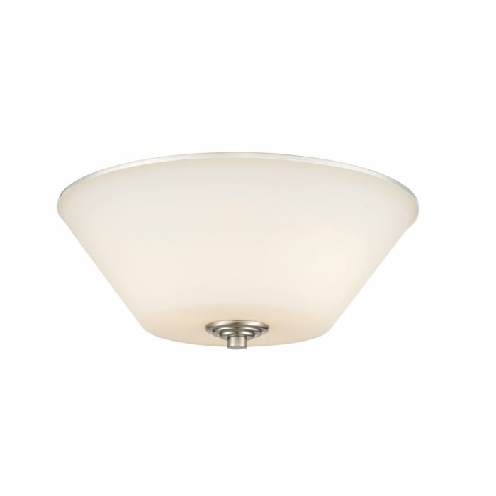Z Lite Jarra 3 Light Flush Mount Ceiling Light In Brushed Nickel