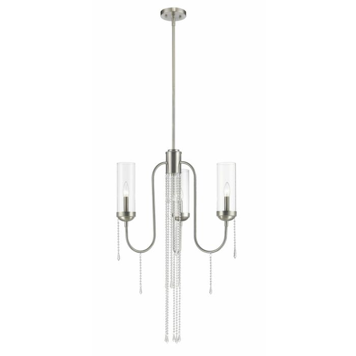 Z Lite Siena 3 Light Chandelier In Brushed Nickel