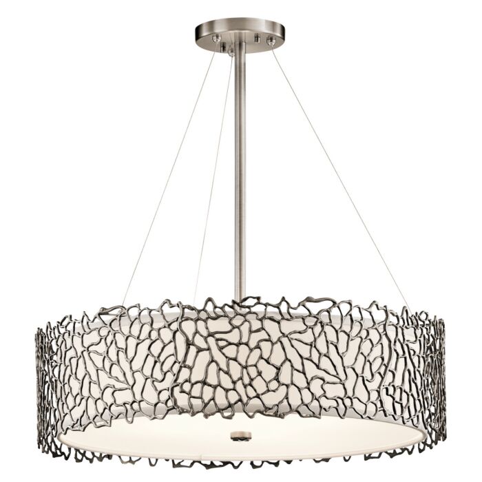 Kichler Silver Coral 4 Light Chandelier in Classic Pewter