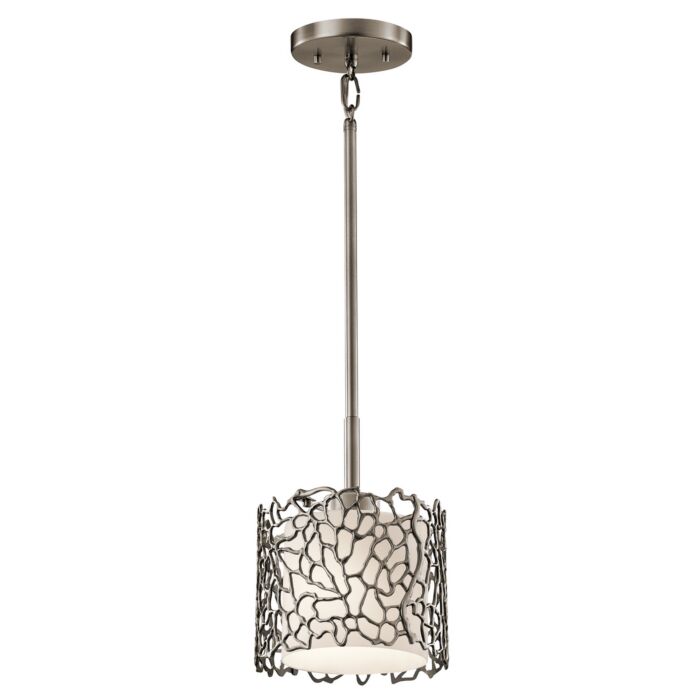 Kichler Silver Coral Mini Pendant in Classic Pewter
