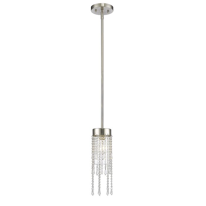 Z Lite Siena 1 Light Mini Pendant Light In Brushed Nickel