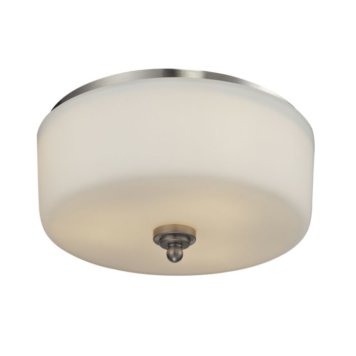 Z Lite Cardinal 3 Light Flush Mount Ceiling Light In Brushed Nickel