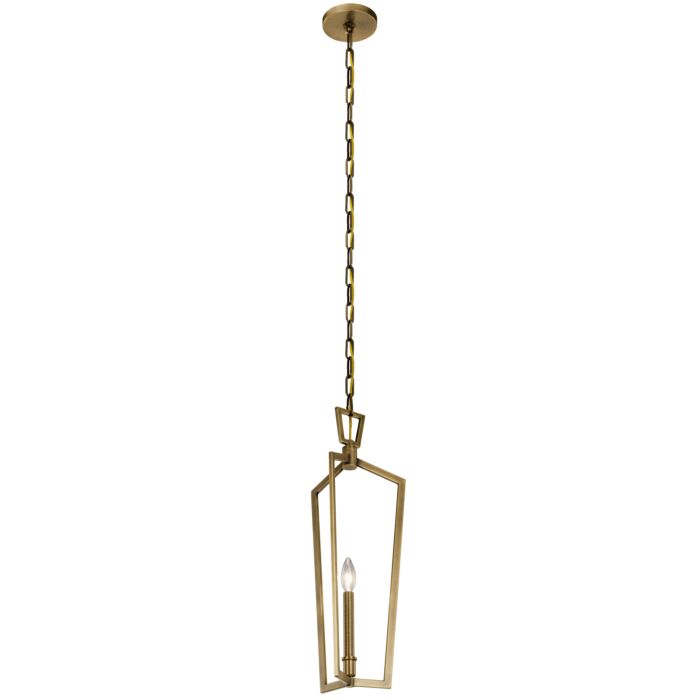 Kichler Abbotswell 10 Inch Pendant Light in Natural Brass
