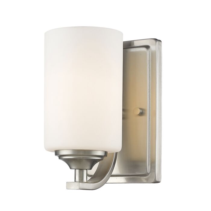 Z Lite Bordeaux 1 Light Wall Sconce In Brushed Nickel