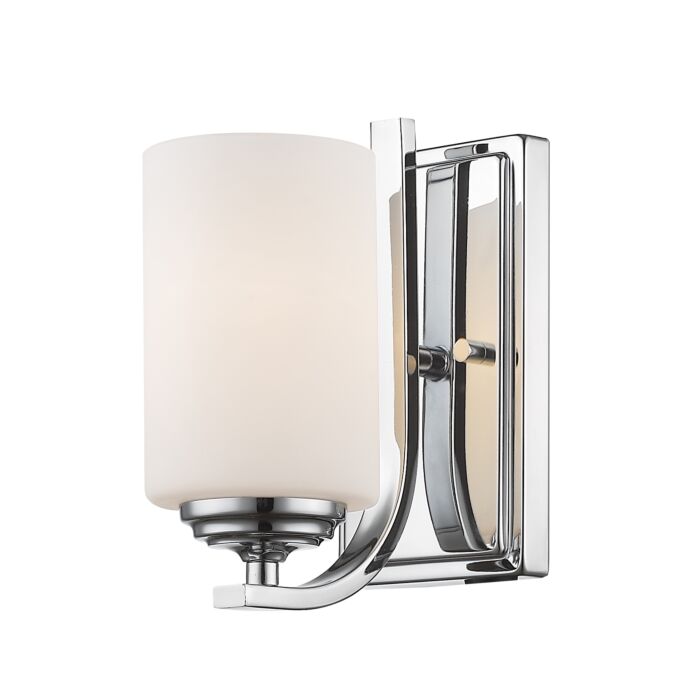 Z Lite Bordeaux 1 Light Wall Sconce In Chrome