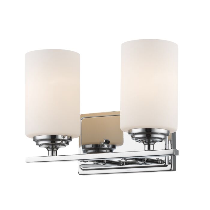 Z Lite Bordeaux 2 Light Bathroom Vanity Light In Chrome