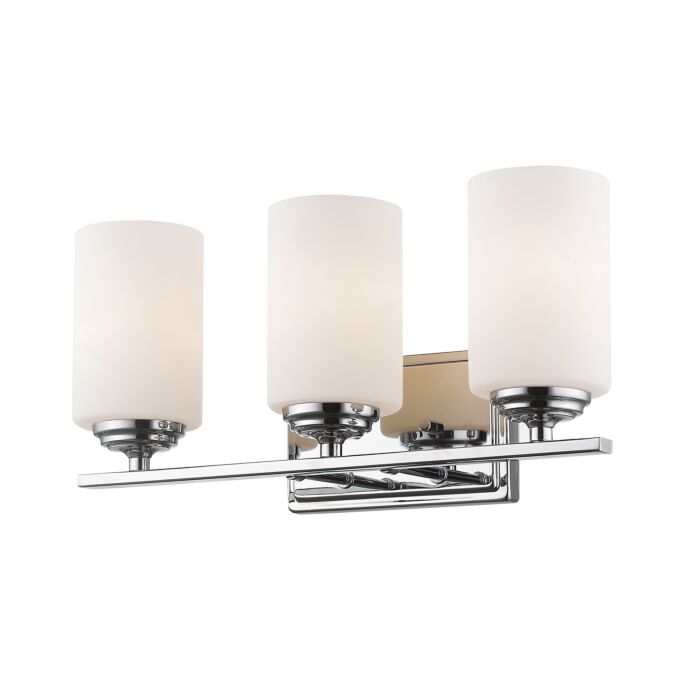 Z Lite Bordeaux 3 Light Bathroom Vanity Light In Chrome