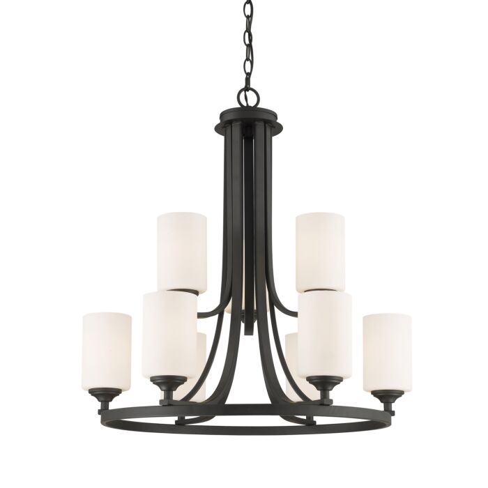 Z Lite Bordeaux 9 Light Chandelier In Bronze
