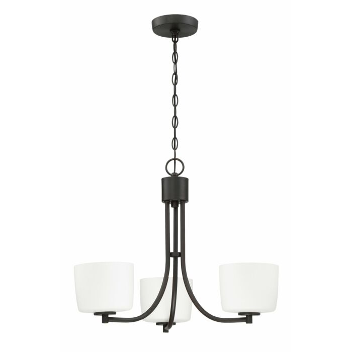 Craftmade Clarendon 3 Light Transitional Chandelier in Aged Bronze Brushed