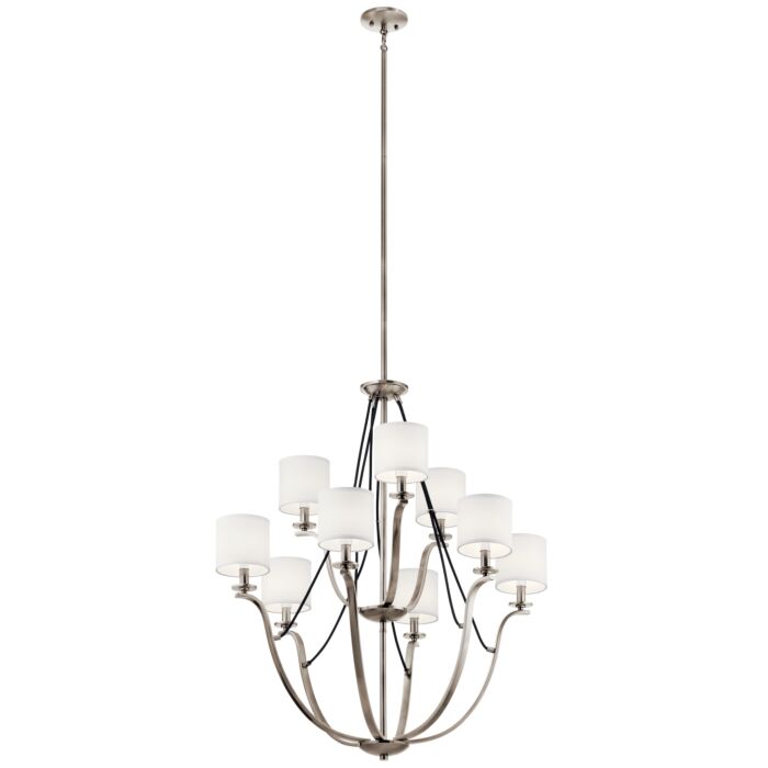 Kichler Thisbe 9 Light Traditional Chandelier in Classic Pewter