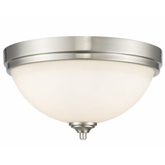 Z Lite Bordeaux 3 Light Flush Mount Ceiling Light In Brushed Nickel