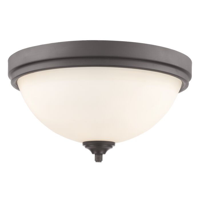 Z Lite Bordeaux 3 Light Flush Mount Ceiling Light In Bronze