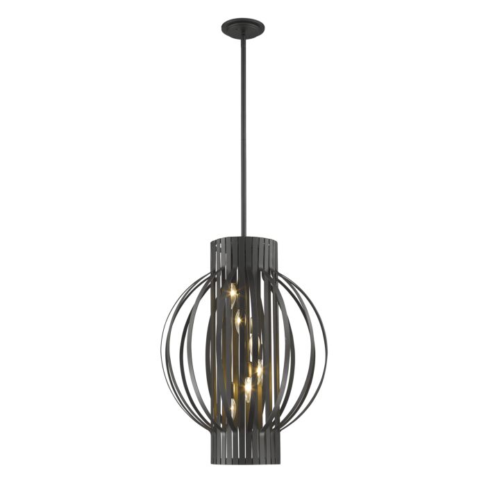 Z Lite Moundou 6 Light Pendant Light In Bronze