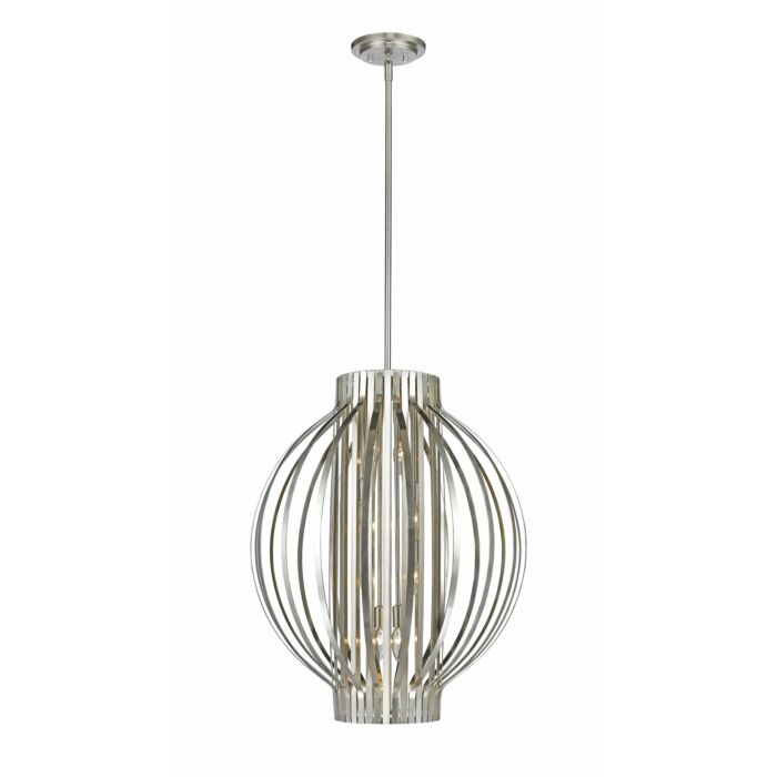 Z Lite Moundou 8 Light Pendant Light In Brushed Nickel