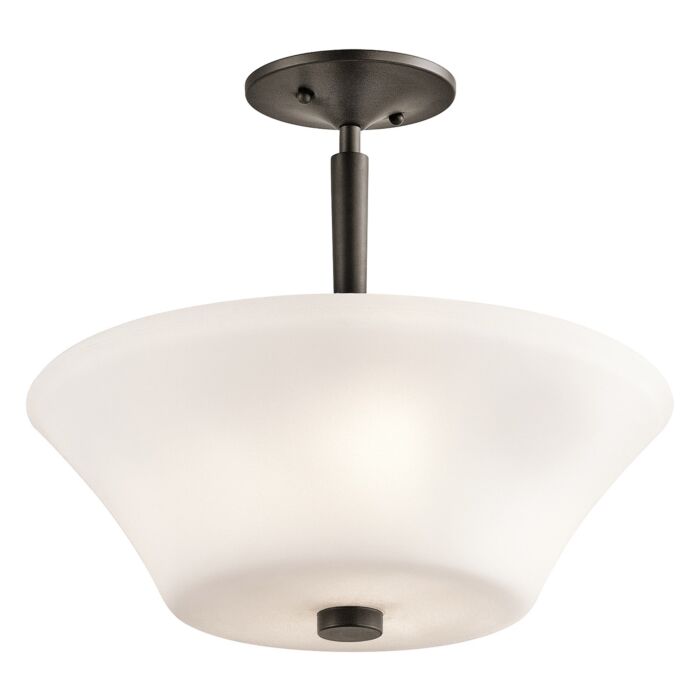 Kichler Aubrey 3 Light Semi Flush Mount in Olde Bronze