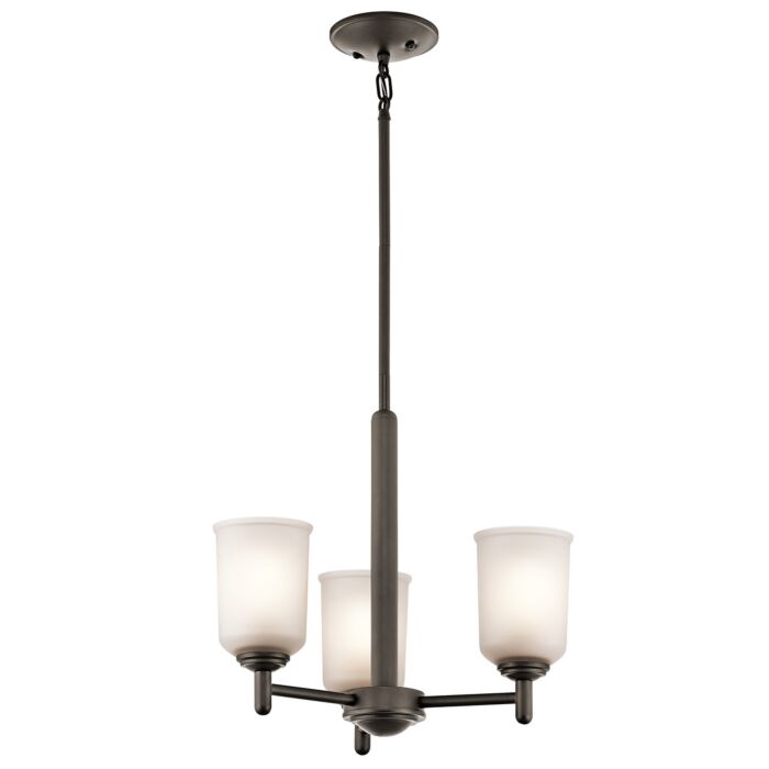 Kichler Shailene 3 Light Mini Chandelier in Olde Bronze