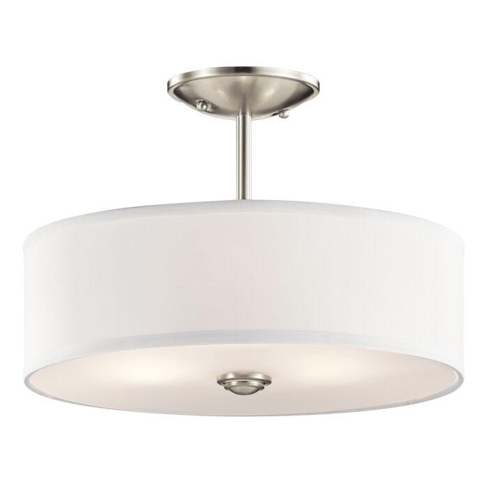 Kichler Shailene 3 Light Ceiling Light in Brushed Nickel