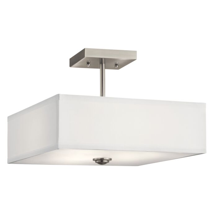 Kichler Shailene Semi Flush 3 Light in Brushed Nickel