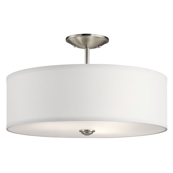 Kichler Shailene Semi Flush 3 Light in Brushed Nickel